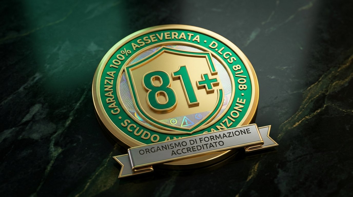 Sigillo di Garanzia Scudo Asseverato 100% 81PLUS - Mockup 8K Ufficiale